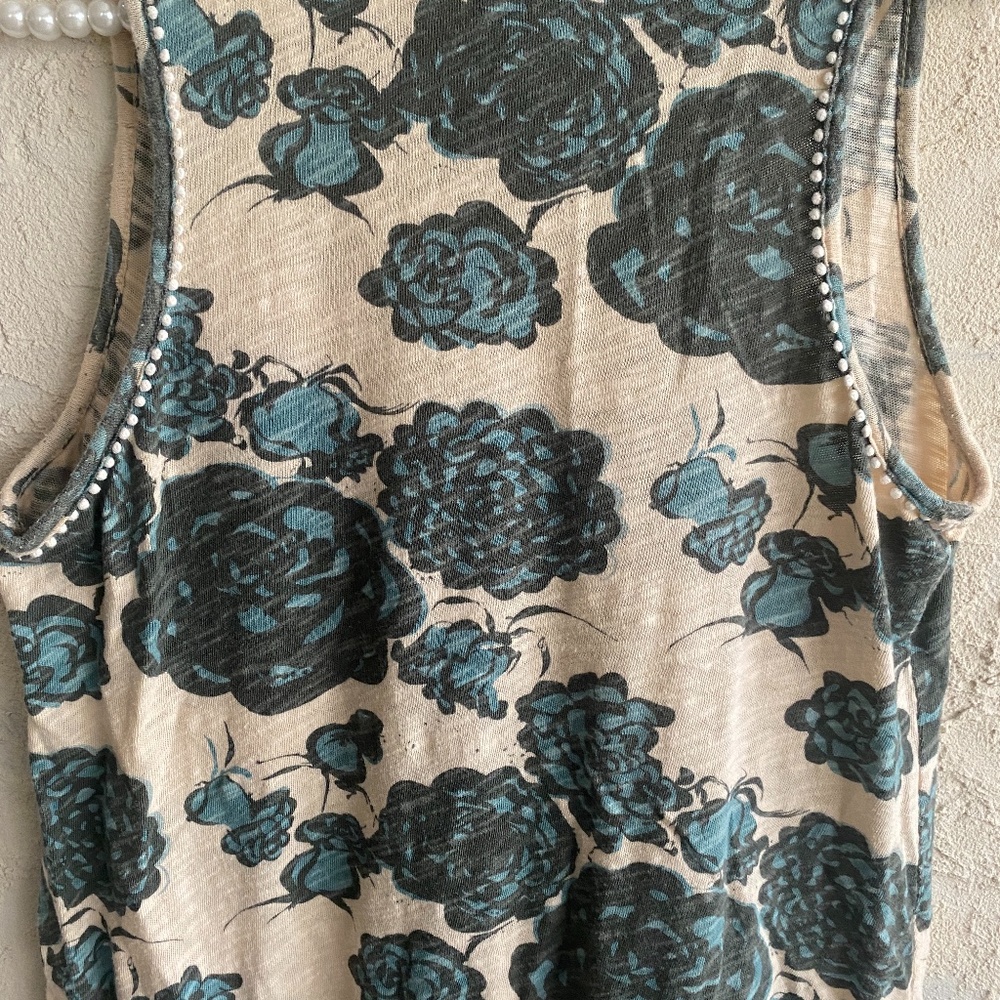 Anthropologie Deletta Floral Sleeveless Tank Top S - Picture 5 of 10